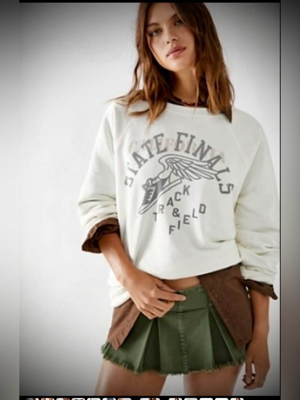 NWT FREE PEOPLE MICRO MINI SKORT SZ 6 army green NEW